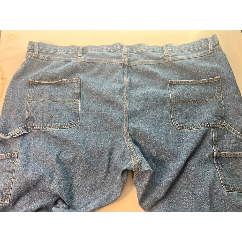 Rocx‎ Men's Carpenter Jeans 58x30 Blue Cotton Straight Workwear W58 L30